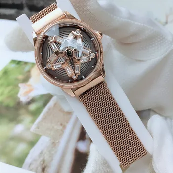 Chic Waterproof Quartz Watches Fashion Creative Rotating Diamond Flower Dial Magnet Strap Clock Wrist For Women
Chic Waterproof Quartz Watches Fashion Creative Rotating Diamond Flower Dial Magnet Strap Clock Wrist For Women