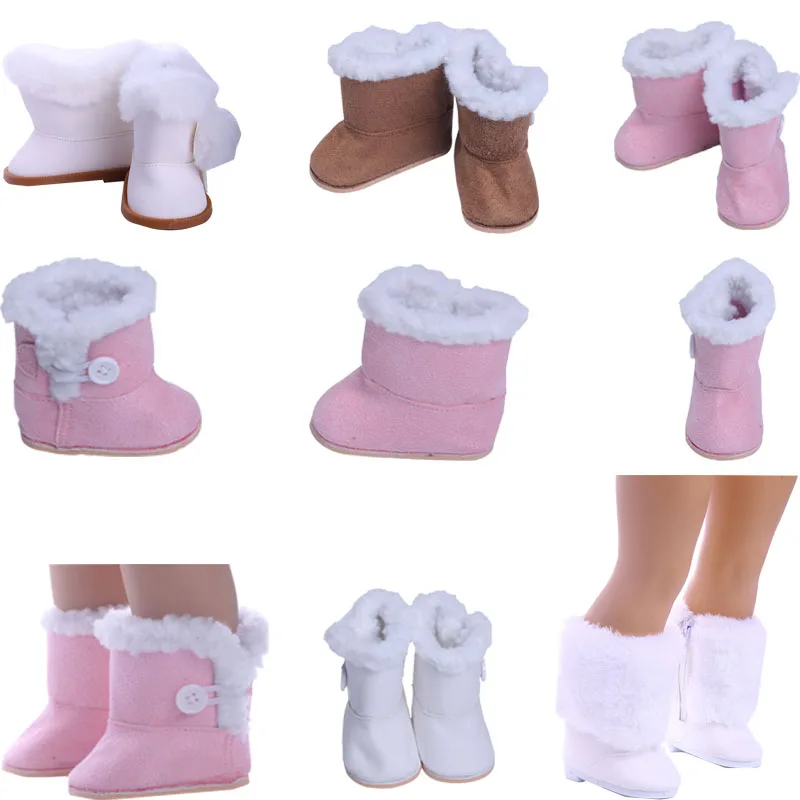 

Winter Long Tube Cotton Shoes Fit 18 Inch American And 43cm Reborn Baby New Born Doll，Our Generation ,DIY Gift For Children's