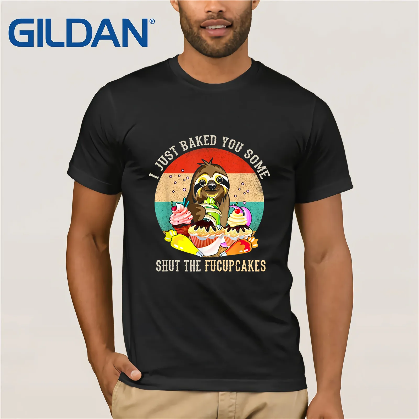 Sloth I Just Baked You Some Shut The Fucup Cakes Retro Shirt Summer Men's Short Sleeve T-Shirt Funny Tees Cotton Tops T Shirt
Sloth I Just Baked You Some Shut The Fucup Cakes Retro Shirt Summer Men's Short Sleeve T-Shirt Funny Tees Cotton Tops T Shirt