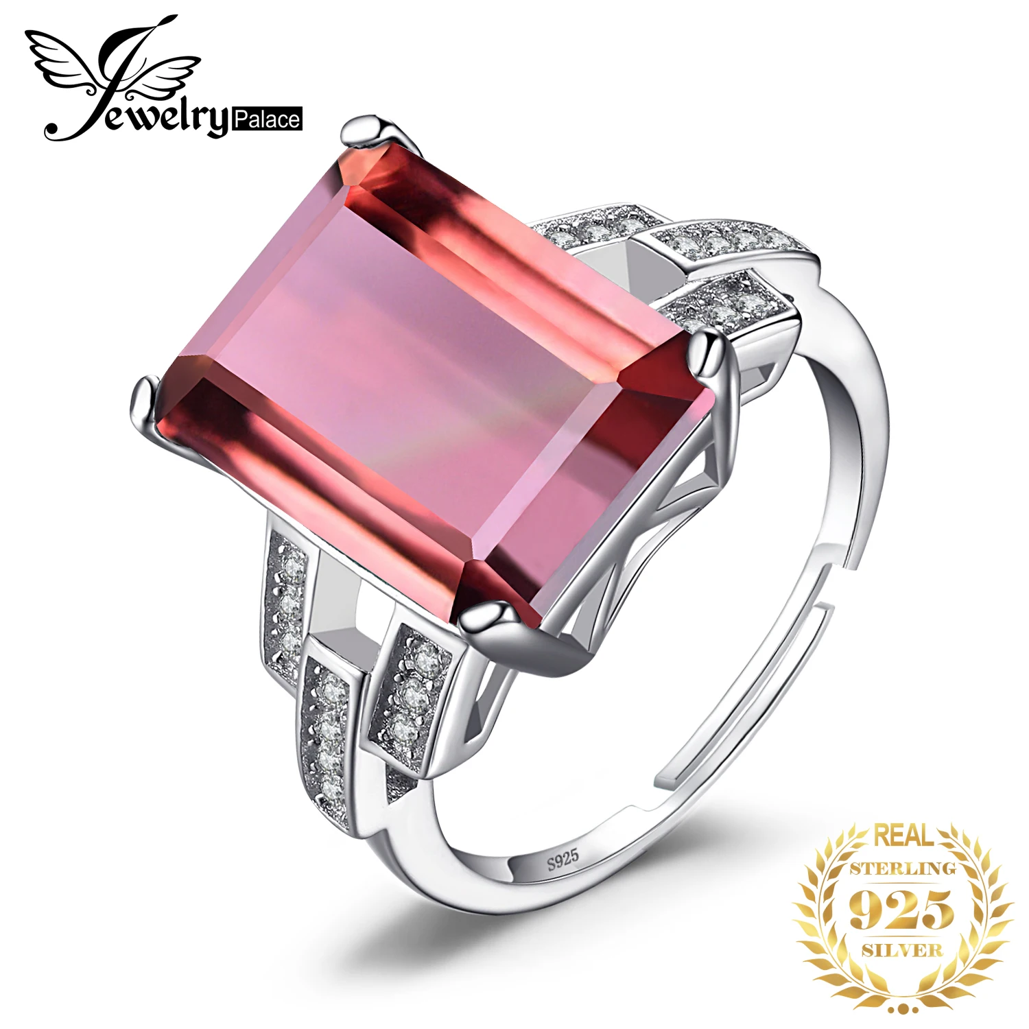Кольцо с изумрудной огранкой JewelryPalace 6 карат искусственный зултанит изменение