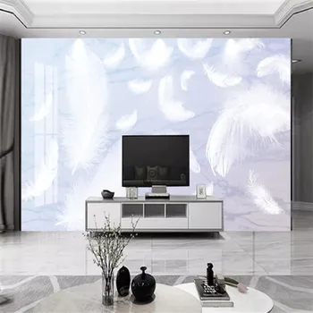 Custom large 3D wallpaper mural Nordic HD hand-painted feather modern minimalist TV background wall
Custom large 3D wallpaper mural Nordic HD hand-painted feather modern minimalist TV background wall
