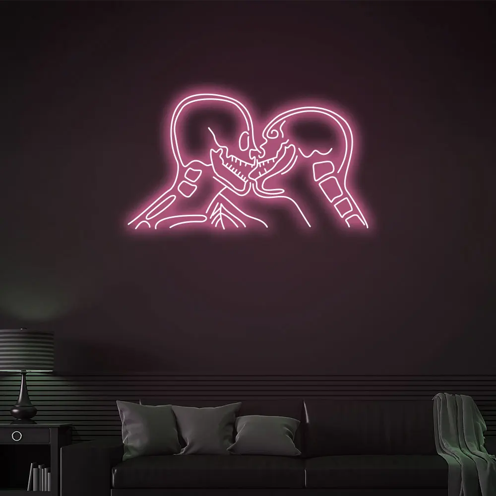 

"Embrace each other" Led Neon Light Home Decoration 12V Dimmer Clear Acrylic Wall Decor