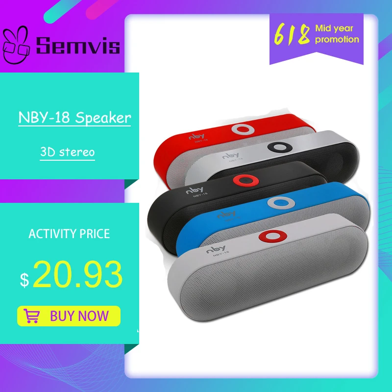 NBY-18 Speaker Portable Wireless FM Radio Bluetooth Speakers Mp3 Music Player USB Rechargeable Radio Receiver 3D Stereo Radio
NBY-18 Speaker Portable Wireless FM Radio Bluetooth Speakers Mp3 Music Player USB Rechargeable Radio Receiver 3D Stereo Radio