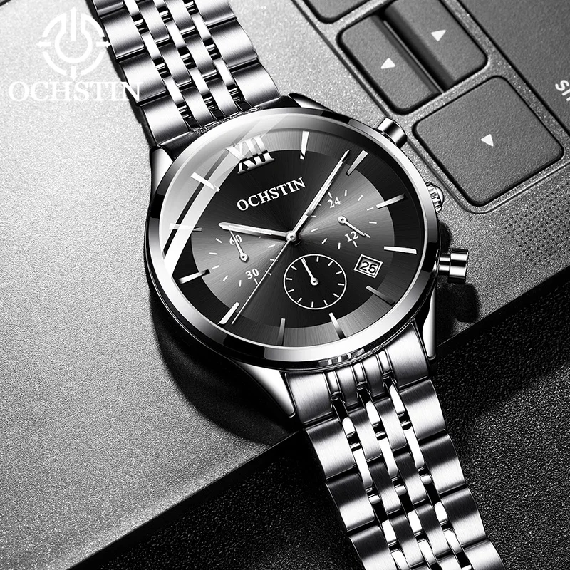 Ochstin Genuine Product Solid Fine Steel Belt MEN'S Watch Casual Fashion Multi-functional Stopwatch Quartz Waterproof Watch Men
Ochstin Genuine Product Solid Fine Steel Belt MEN'S Watch Casual Fashion Multi-functional Stopwatch Quartz Waterproof Watch Men