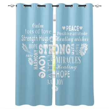 Love Healing Words Warm Blue Window Curtains Living Room Kitchen Curtains for Bedroom Left and Right Biparting Open Curtains
Love Healing Words Warm Blue Window Curtains Living Room Kitchen Curtains for Bedroom Left and Right Biparting Open Curtains