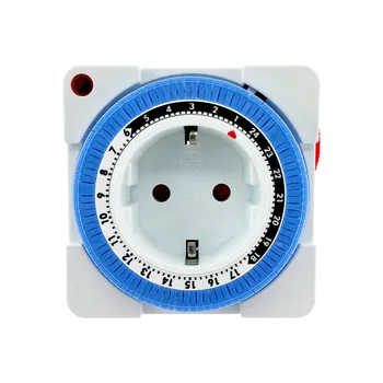 24 Hours Timer Plug in Mechanical Grounded Programmable Timer Switch Smart Countdown Switch Socket Indoor Auto Power off 250V
24 Hours Timer Plug in Mechanical Grounded Programmable Timer Switch Smart Countdown Switch Socket Indoor Auto Power off 250V