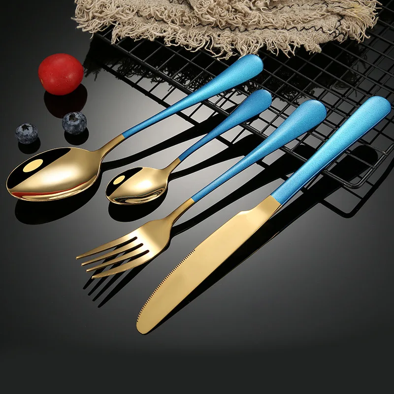 Mirror Gold Steel Cutlery Set Dinnerware Fork Spoon Knife Set Western Restaurant Stainless Steel Tableware Spoon and Fork Set
Mirror Gold Steel Cutlery Set Dinnerware Fork Spoon Knife Set Western Restaurant Stainless Steel Tableware Spoon and Fork Set