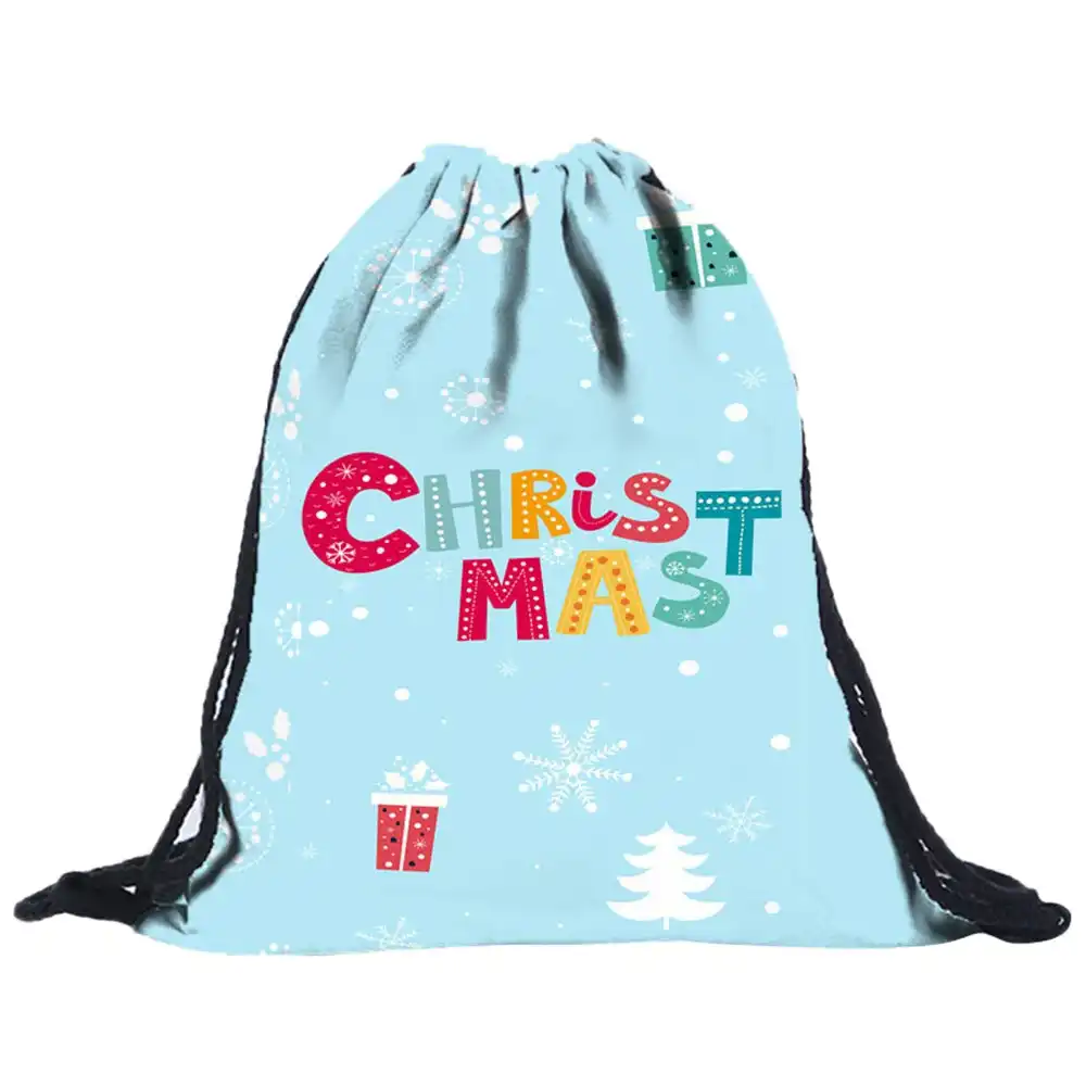 unisex backpacks 3d printing bags drawstring back