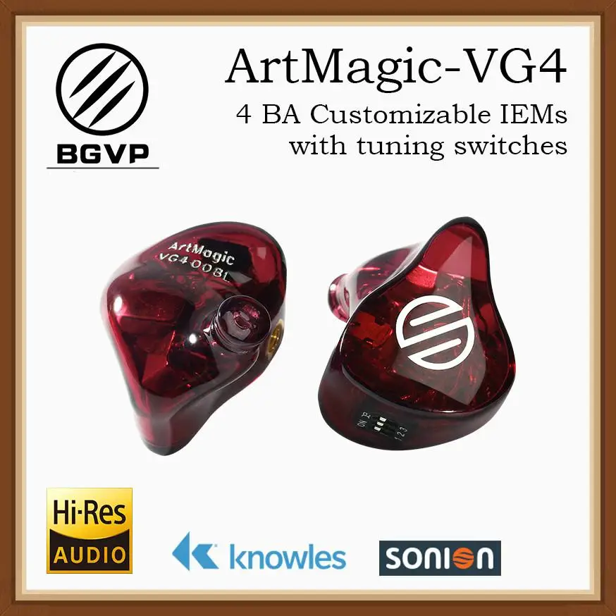BGVP VG4 HIFI Earphone ArtMagic 4 Balanced Armatures Customizable In Ear Music Monitors MMCX Interface With HIFI Cable Earbuds
BGVP VG4 HIFI Earphone ArtMagic 4 Balanced Armatures Customizable In Ear Music Monitors MMCX Interface With HIFI Cable Earbuds
