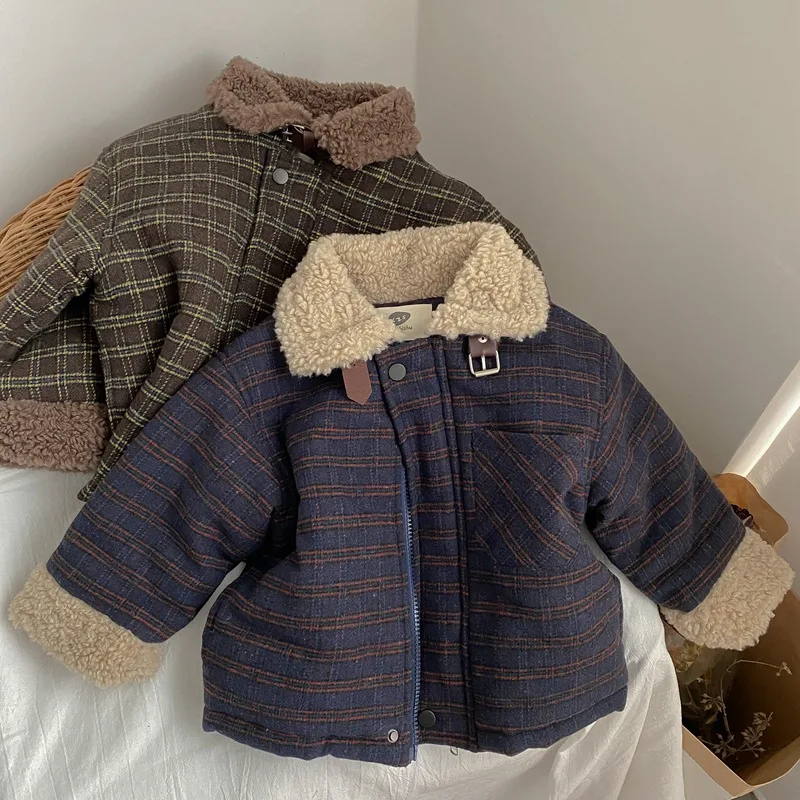Boys Jackets Coats Outwear 2021 Plaid Plus Velvet Thicken Warm Winter Autumn Fleece Cotton Top Christmas Gifts Children's Clothi
Boys Jackets Coats Outwear 2021 Plaid Plus Velvet Thicken Warm Winter Autumn Fleece Cotton Top Christmas Gifts Children's Clothi