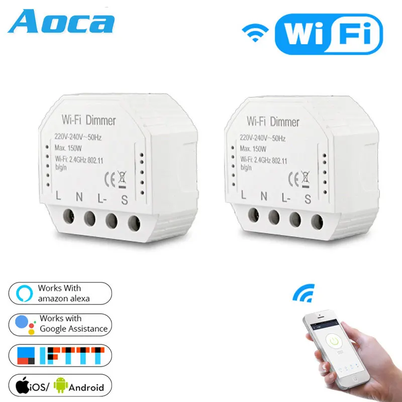 2pcs DIY Smart WiFi Light LED Dimmer Switch Smart Life/Tuya APP Remote Control 1/2 Way Switch,Works with Alexa Echo Google Home
2pcs DIY Smart WiFi Light LED Dimmer Switch Smart Life/Tuya APP Remote Control 1/2 Way Switch,Works with Alexa Echo Google Home