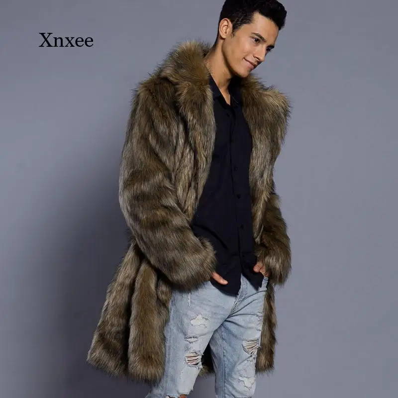 Winter Men's New Lapel Faux Mink Coat Printed Striped Long Windbreaker Loose Casual Male Fox Leather Jacket
Winter Men's New Lapel Faux Mink Coat Printed Striped Long Windbreaker Loose Casual Male Fox Leather Jacket