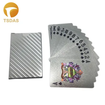 Durable Silver Foil Playing Cards Engraved Mosaic Style Plastic Poker Cards Luxury Gift Low Price Christmas Party Favors Gift 
Durable Silver Foil Playing Cards Engraved Mosaic Style Plastic Poker Cards Luxury Gift Low Price Christmas Party Favors Gift