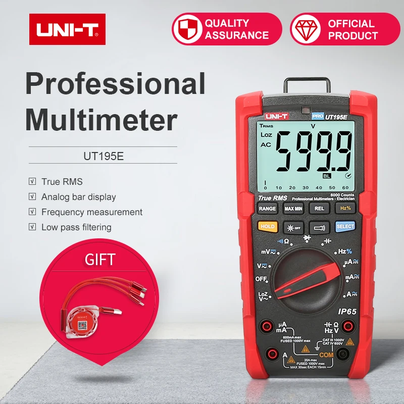 UT195E New generation Professional Multimeter Automatic Range Handheld True RMS Digital Multimeter Voltmeter ammeter Ohm tester
UT195E New generation Professional Multimeter Automatic Range Handheld True RMS Digital Multimeter Voltmeter ammeter Ohm tester