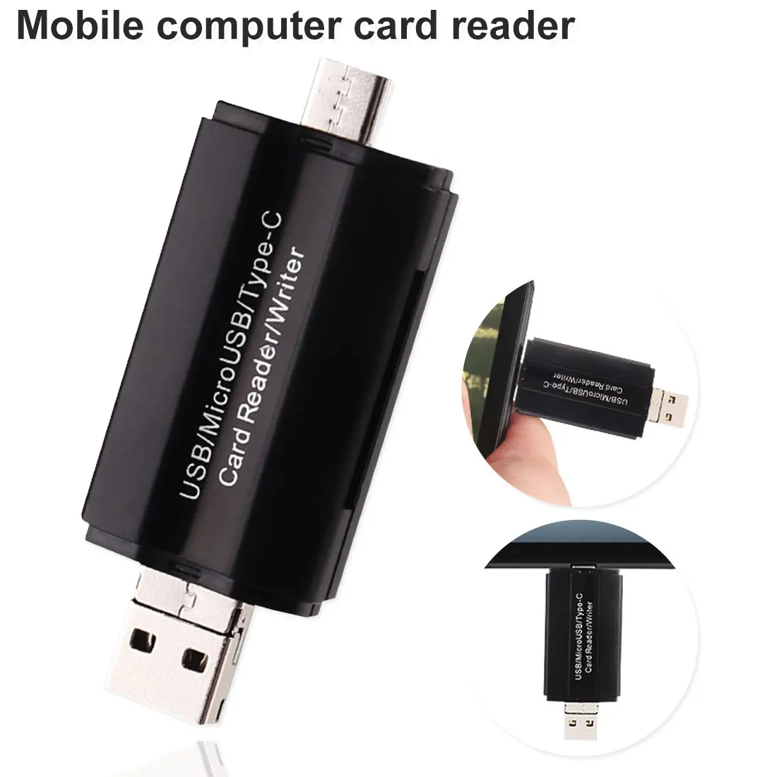 3 In 1 Card Reader Type C and micro USB and USB High-speed USB Universal TF for Android Computer Extension Headers
3 In 1 Card Reader Type C and micro USB and USB High-speed USB Universal TF for Android Computer Extension Headers