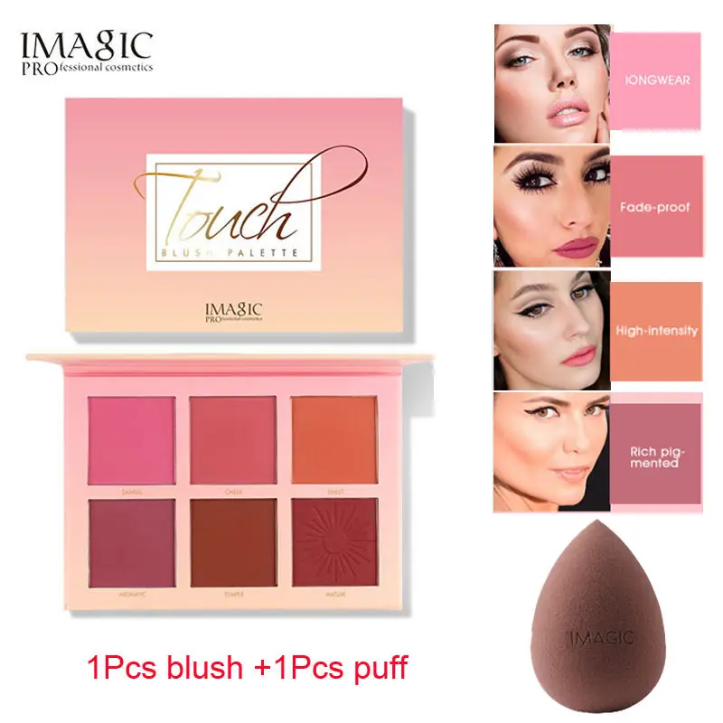 IMAGIC 2Pcs=1Pcs 6 Colors Blush Makeup Red disk Professional Cheek Blush High Quality Beauty New Fashion Cosmeti + 1Pcs puff
IMAGIC 2Pcs=1Pcs 6 Colors Blush Makeup Red disk Professional Cheek Blush High Quality Beauty New Fashion Cosmeti + 1Pcs puff
