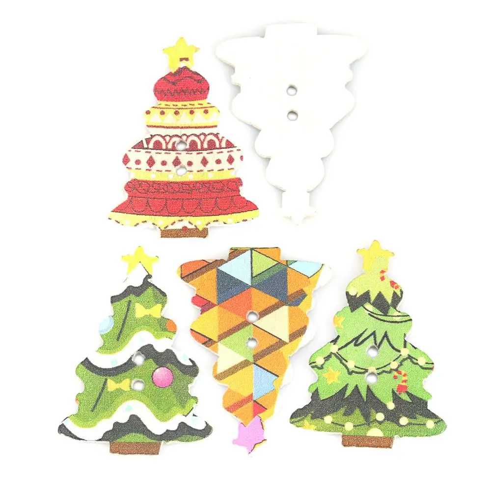 Wood Buttons Christmas Tree for Kids Clothing DIY Scrapbooking Two Holes Sewing Accessories Multicolor 3.5cm x 2.5cm, 25 PCs
Wood Buttons Christmas Tree for Kids Clothing DIY Scrapbooking Two Holes Sewing Accessories Multicolor 3.5cm x 2.5cm, 25 PCs