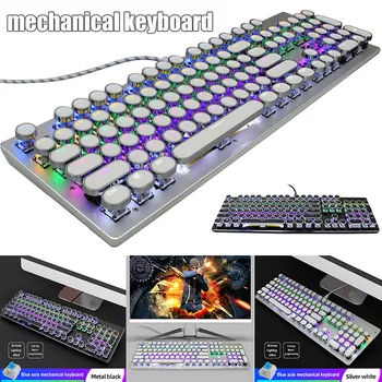 

Mechanical Wired Keyboard 104 Key Backlit Gaming Keyboard for Laptop Computer JR Deals