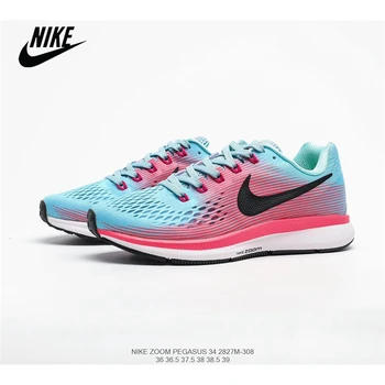 

Wmns Nike Air Zoom Pegasus 34 Mesh Breathable Cushioning Sports Running Shoes Size36-40 Original Men Lifestyle Hard Court Low