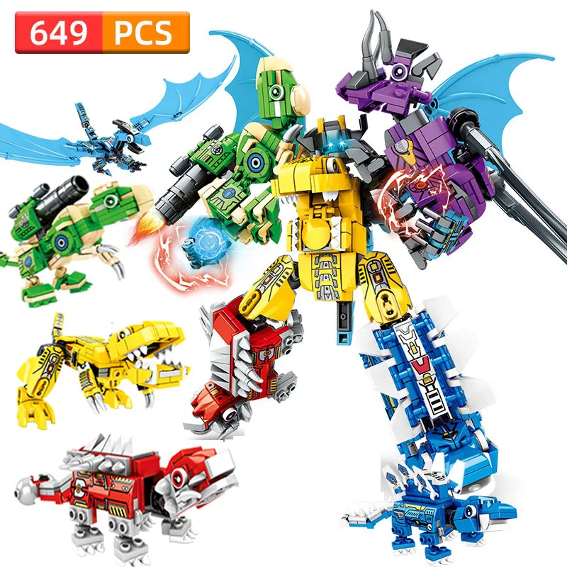 Transformation Building Blocks 6 in 1 Technic Mech Dragon Fighter Flying Jurassic Dinosaur Robot Bricks Set Toys for Children
Transformation Building Blocks 6 in 1 Technic Mech Dragon Fighter Flying Jurassic Dinosaur Robot Bricks Set Toys for Children