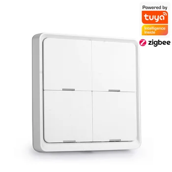 Tuya ZigBee Wireless Smart Scene Switch 4 Gang Scenario Switch Support Zigbee2mqtt Home Assistant Smart Home Automation
Tuya ZigBee Wireless Smart Scene Switch 4 Gang Scenario Switch Support Zigbee2mqtt Home Assistant Smart Home Automation