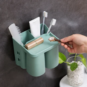 New Toothbrush Rack Wall-Mounted Toothpaste Holder Toothbrush Cup ToothBrush Storage Organizer Rack for Bathroom
New Toothbrush Rack Wall-Mounted Toothpaste Holder Toothbrush Cup ToothBrush Storage Organizer Rack for Bathroom