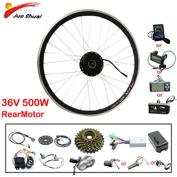 

36V 500W Rear Brushless Gear Motor Wheel 20"24"26"700C Wheel Motor Electric Conversion Kit Without Battery bicicleta electrica
