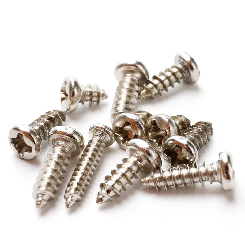 

500PCS M1.8 M2 M2.2 M2.3 M2.5 M2.6 M3 Nickel plated Carbon Steel Cross Round Head Mini Self Tapping Electronic Small Mini Screw