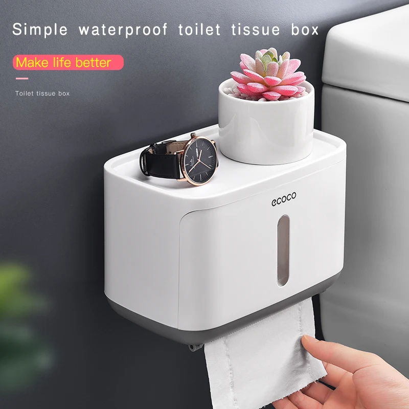 Wall Mount Toilet Paper Holder Waterproof Tray Roll Toilet Paper holder Multi-function bathroom organizer
Wall Mount Toilet Paper Holder Waterproof Tray Roll Toilet Paper holder Multi-function bathroom organizer