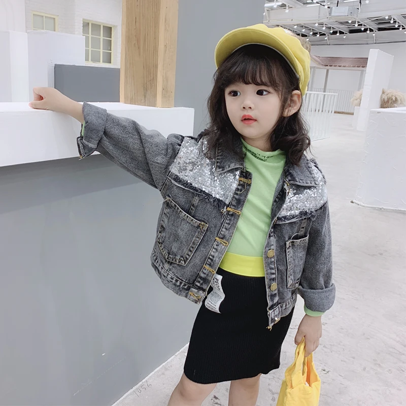 Girls sequins denim jacket autumn 2019 new style denim jacket baby fashion jacket tide
Girls sequins denim jacket autumn 2019 new style denim jacket baby fashion jacket tide