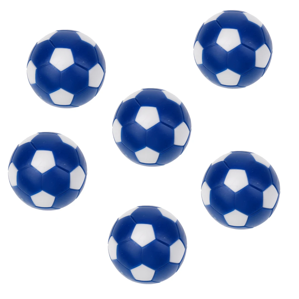 6-Pack 36mm Soccer Table Football Foosball Balls Footballs Replacement Table Game Accessories, Blue & White 6-Pack 36mm Soccer Table Football Foosball Balls Footballs Replacement Table Game Accessories, Blue & White