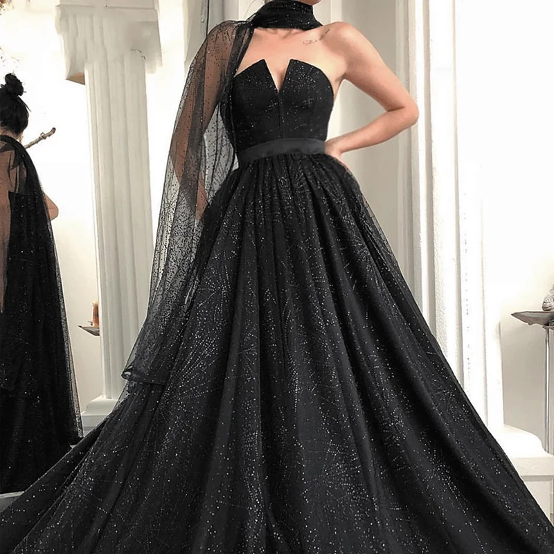 Eightree Black Sparkly Sequins Evening Dress A-line Long Prom Dresses Boho 2020 V-neck Elegant Backless Prom Party Gowns
Eightree Black Sparkly Sequins Evening Dress A-line Long Prom Dresses Boho 2020 V-neck Elegant Backless Prom Party Gowns