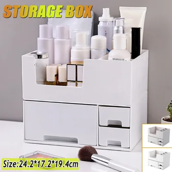 Double Drawer Cosmetic Storage Box Makeup Drawer Organizer Jewelry Stand Holder Storage Rack Shelf Display Stand 24x17x19cm
Double Drawer Cosmetic Storage Box Makeup Drawer Organizer Jewelry Stand Holder Storage Rack Shelf Display Stand 24x17x19cm