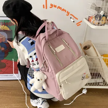 School Students' Favorite Backpack Boys and Girls Color Matching Schoolbag New Large Capacity Backpack
School Students' Favorite Backpack Boys and Girls Color Matching Schoolbag New Large Capacity Backpack