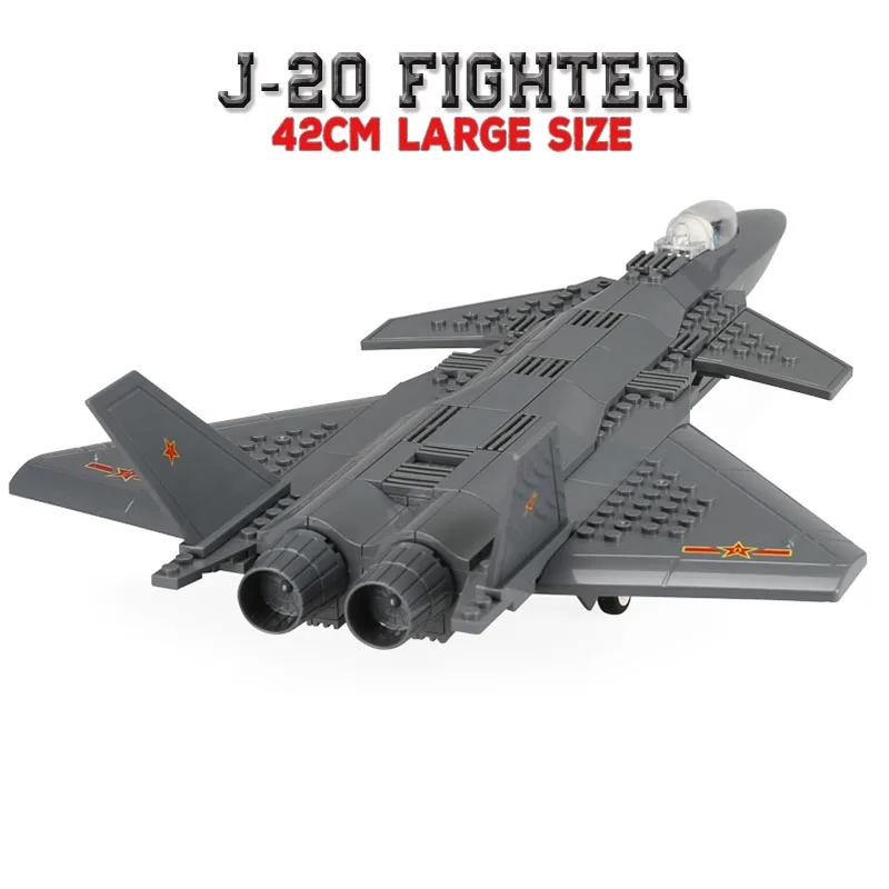 42cm Big Size J20 Stealth Supersonic Speed Fighter Building Block Toys Construction Toy Military Model Aircraft 286Pcs/set
42cm Big Size J20 Stealth Supersonic Speed Fighter Building Block Toys Construction Toy Military Model Aircraft 286Pcs/set