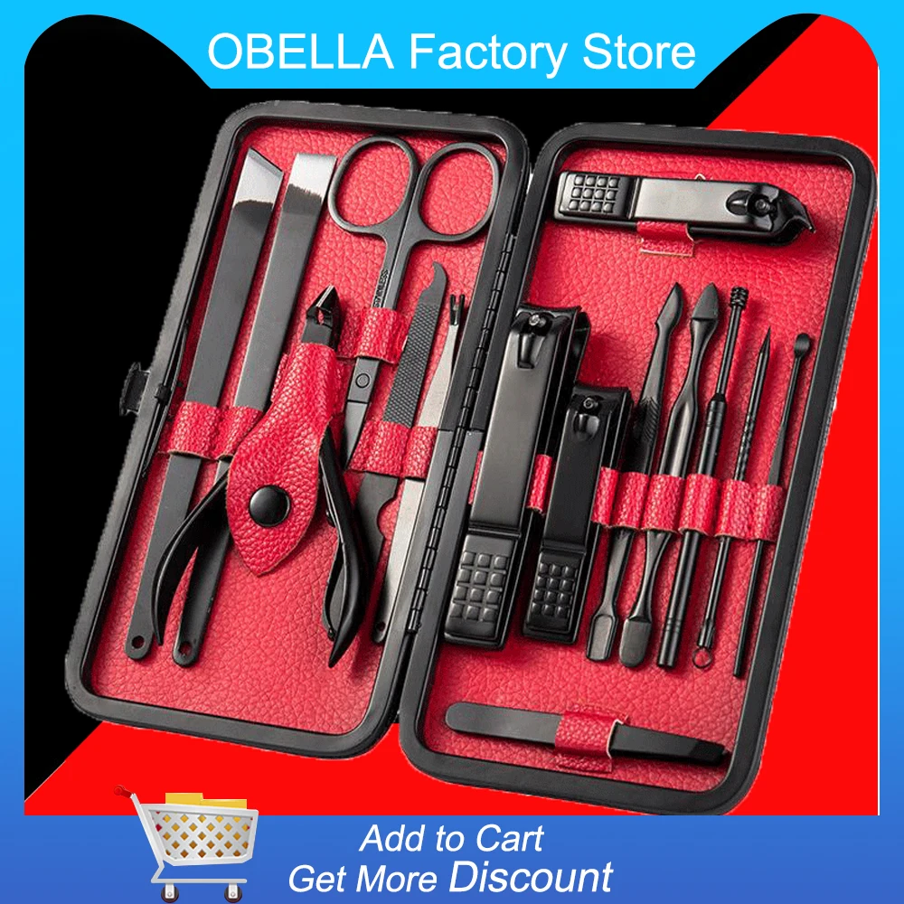 18pcs Pro Nail Clipper Set Trimmer Eyebrow Shaving Tweezer Pedicure Manicure Tools Kit Nail Scissors Nail Care Tools
18pcs Pro Nail Clipper Set Trimmer Eyebrow Shaving Tweezer Pedicure Manicure Tools Kit Nail Scissors Nail Care Tools