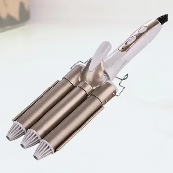 Large Three-Stick Curler Egg Roll Head 3 Tube Ceramic Curling Iron Salon Home Use with EU Plug (Golden 25mm)
Large Three-Stick Curler Egg Roll Head 3 Tube Ceramic Curling Iron Salon Home Use with EU Plug (Golden 25mm)