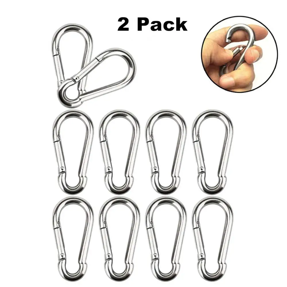 Spring Snap Hook 304 Stainless Steel Carabiner Steel Clips Keychain Heavy Duty Quick Link for Camping Hiking Traveling Fishing
Spring Snap Hook 304 Stainless Steel Carabiner Steel Clips Keychain Heavy Duty Quick Link for Camping Hiking Traveling Fishing