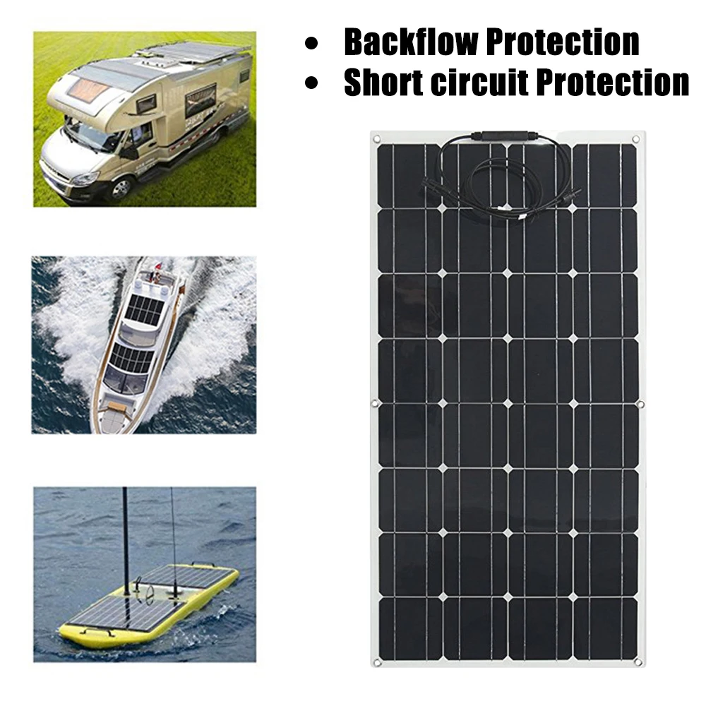 Solar Panel High Efficiency Monocrystalline Silicon Solar Cell Waterproof Solar Charger for Battery Charging Camping Car Boat
Solar Panel High Efficiency Monocrystalline Silicon Solar Cell Waterproof Solar Charger for Battery Charging Camping Car Boat