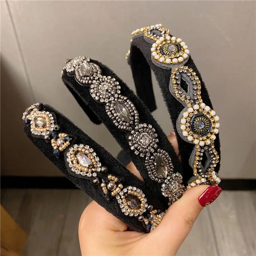 Haimeikang Rhinestone Bezel Head Hoop Women Retro Fashion Headband Headwear Creative New Hair Accessories Pearl Tiara
Haimeikang Rhinestone Bezel Head Hoop Women Retro Fashion Headband Headwear Creative New Hair Accessories Pearl Tiara