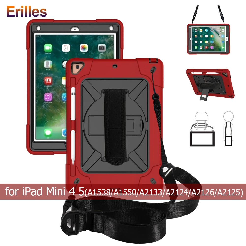 Hand-held Case with Pencil Holder for iPad mini 4 5 Armor Heavy Shockproof PC+Silicone Cover for ipad mini 5 7.9 Case Capa Funda
Hand-held Case with Pencil Holder for iPad mini 4 5 Armor Heavy Shockproof PC+Silicone Cover for ipad mini 5 7.9 Case Capa Funda