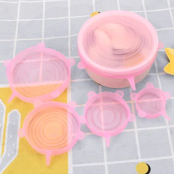 6Pcs Keeping Fresh Seal Silicone Stretch Lids Pan Silicone Food Wrap Reusable Bowl Pot Lid Cover Cooking Kitchen Accessories
6Pcs Keeping Fresh Seal Silicone Stretch Lids Pan Silicone Food Wrap Reusable Bowl Pot Lid Cover Cooking Kitchen Accessories