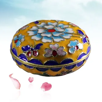 1.5 Inch Vintage Chinese Style Floral Pattern Enamel Cloisonne Jewelry Box Small Ring Earrings Storage Box Case (Random Color)
1.5 Inch Vintage Chinese Style Floral Pattern Enamel Cloisonne Jewelry Box Small Ring Earrings Storage Box Case (Random Color)