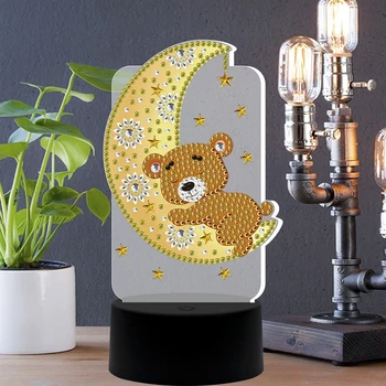 Night Light DIY Diamond Painting LED Light Moon/Owl/Heart Shape Bear Embroidery Night Lamp Ornament Kit Home Decor
Night Light DIY Diamond Painting LED Light Moon/Owl/Heart Shape Bear Embroidery Night Lamp Ornament Kit Home Decor