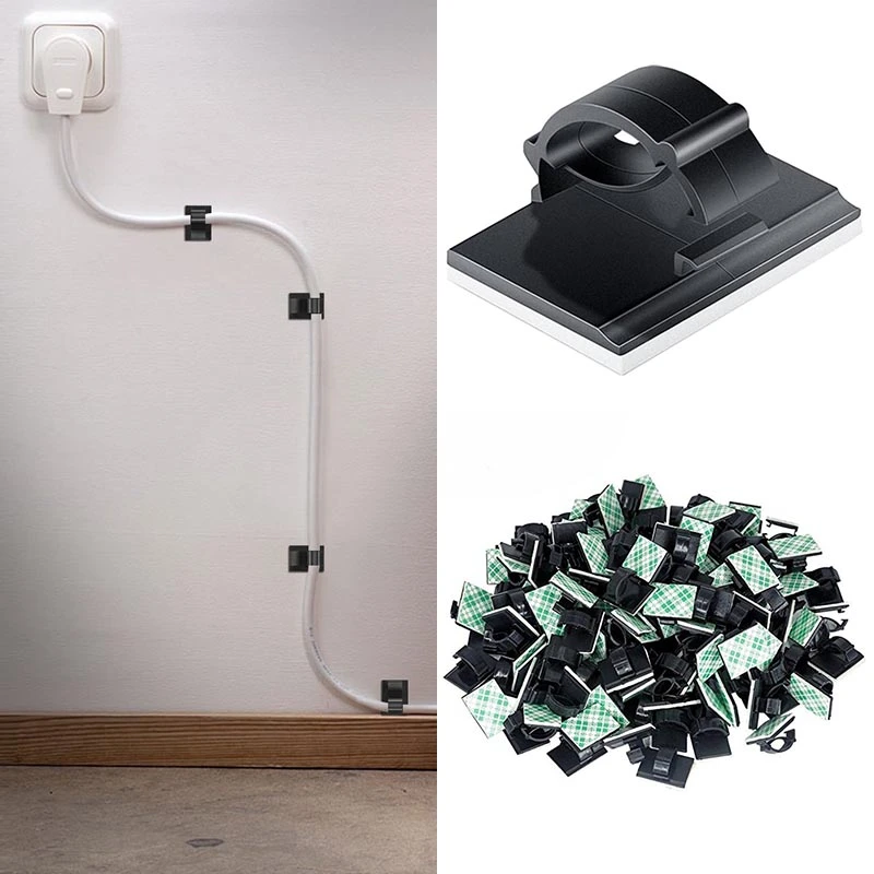 Practical Cable Clips Invool Black Plastic Adhesive Wire Clips Perfect for Cable Management in Home Office and Car (100 pack)
Practical Cable Clips Invool Black Plastic Adhesive Wire Clips Perfect for Cable Management in Home Office and Car (100 pack)