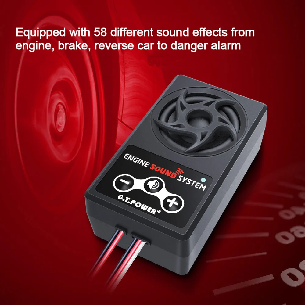 Mini RC Car Engine Sound Simulated System Module 58 Sounds for 1/10 RC Crawler Off-road Car
Mini RC Car Engine Sound Simulated System Module 58 Sounds for 1/10 RC Crawler Off-road Car