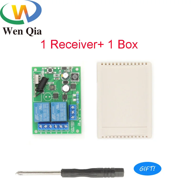 433Mhz Universal Wireless Remote Control Switch AC 85V ~ 250V 2CH Relay Receiver Module With Box For Light Lamp Motor SmartHome
433Mhz Universal Wireless Remote Control Switch AC 85V ~ 250V 2CH Relay Receiver Module With Box For Light Lamp Motor SmartHome