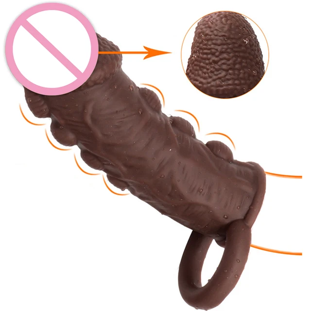 Manchon d'agrandissement du pénis pour hommes, anneaux péniens en silicone réutilisables, cônes d'agrandissement masculin, Maastricht l'éjaculation, jouets sexuels 2
