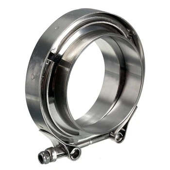 Stainless Steel V Band Flat Flange Clamp Kit Assembly - 3 Inch Inner 76mm V Band Clamp and Flange Kit Male & Female Set Fittings 
Stainless Steel V Band Flat Flange Clamp Kit Assembly - 3 Inch Inner 76mm V Band Clamp and Flange Kit Male & Female Set Fittings