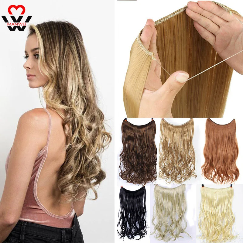 MANWEI Clip on Wire Fish Line Hair Extensions Secret Invisible Wire One Piece for Ombre Hair Synthetic Hairpiece
MANWEI Clip on Wire Fish Line Hair Extensions Secret Invisible Wire One Piece for Ombre Hair Synthetic Hairpiece
